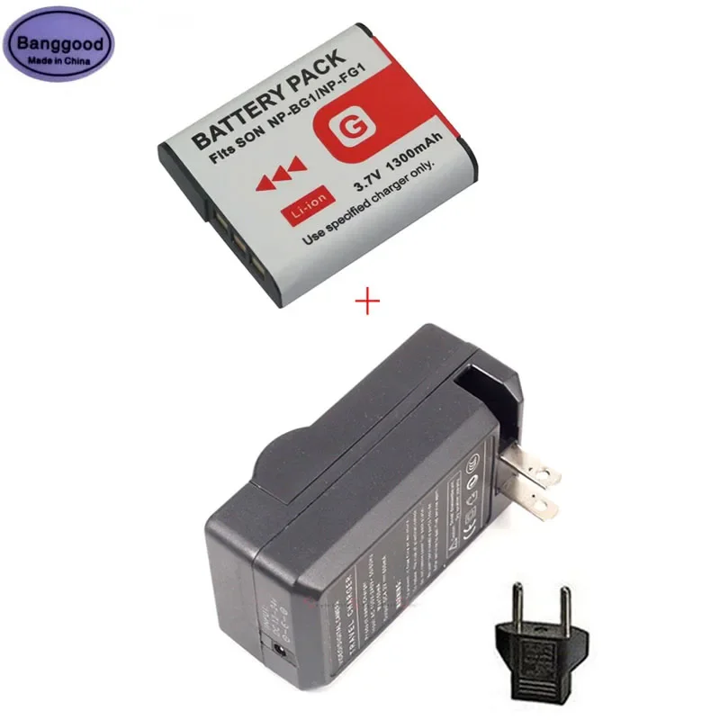 3.7V 1300mAh NP-BG1 aparat NPBG1 bateria AC ładowarka do Sony DSC-H3 Cyber-shot DSC-H7 DSC-H9 DSC-H10 DSC-H20 DSC-H50 DSC-H55