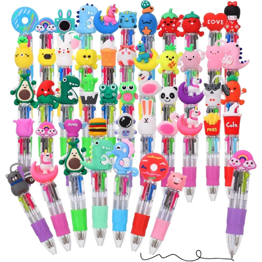 

48 упаковок мультиручки в одном 4 в 1 милые ручки для мультиручек подарки шариковые ручки оптом для вечеринки по случаю дня рождения в классе