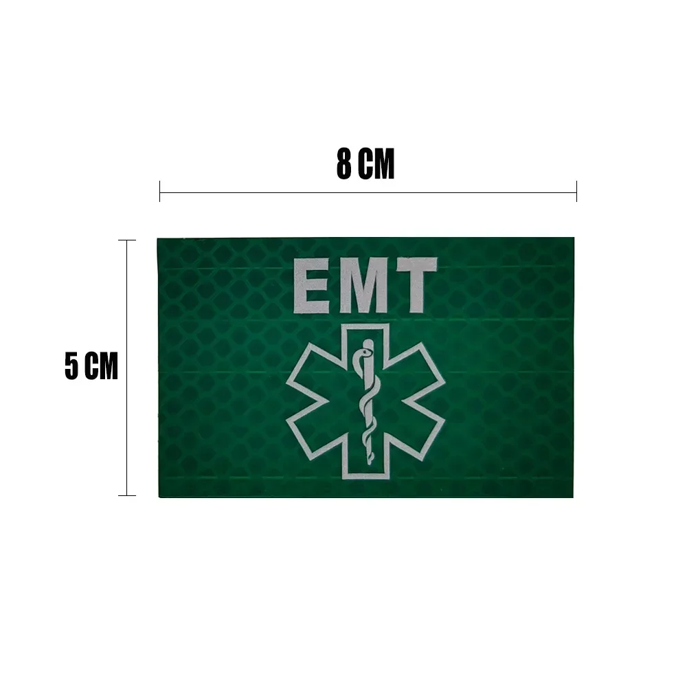 Infrarot reflektierende Sanitäter ems emt Rettung Patch Abzeichen Armband taktische Applikation Emblem DIY Patches für Kleidung Jacken Aufkleber