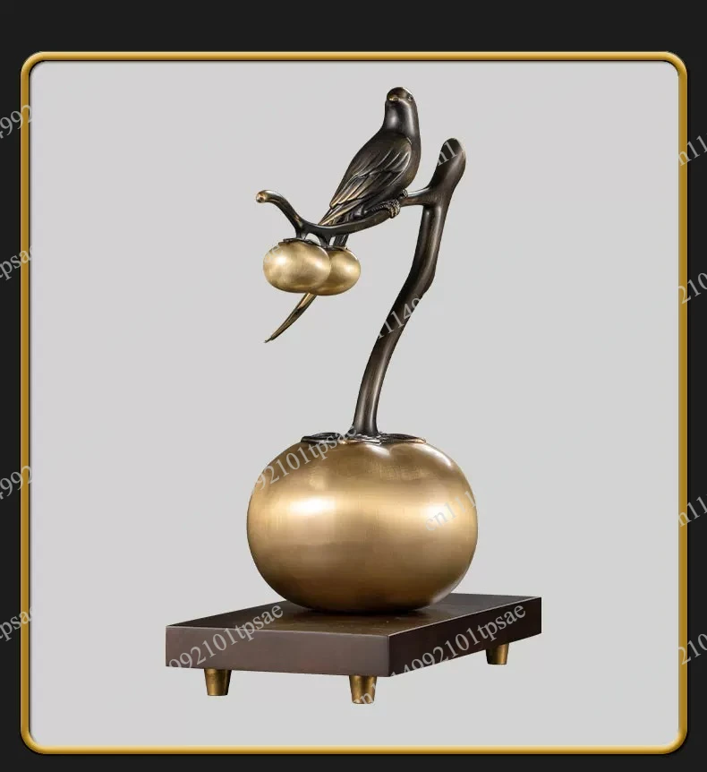 Brass Persimmon Ruyi Home Furnishings, Living Room Entrance, TV Cabinet, Office Desktop, Luxury and High end Decoration