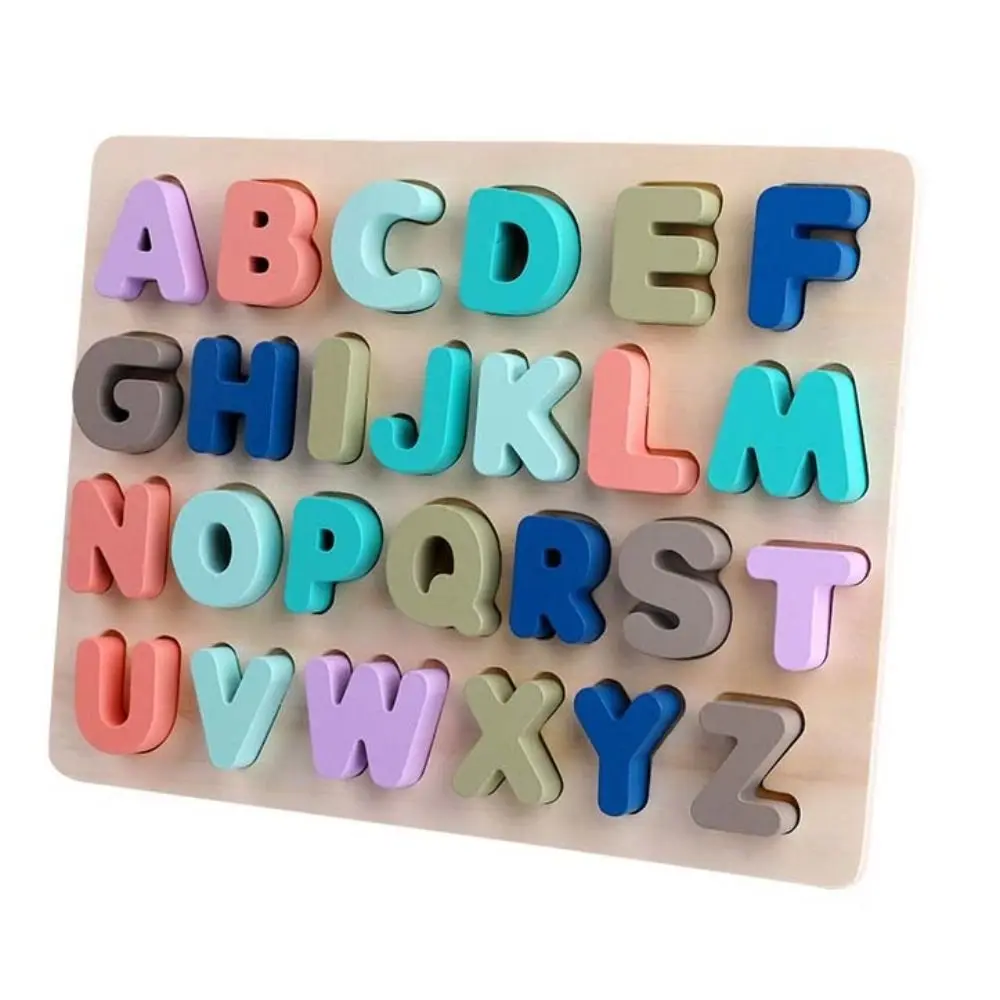 Passende Spiele 3D Holzbrett Früherziehung Mathematik Alphabet Zahlenpuzzle Buntes Lernpuzzle Jungen Mädchen