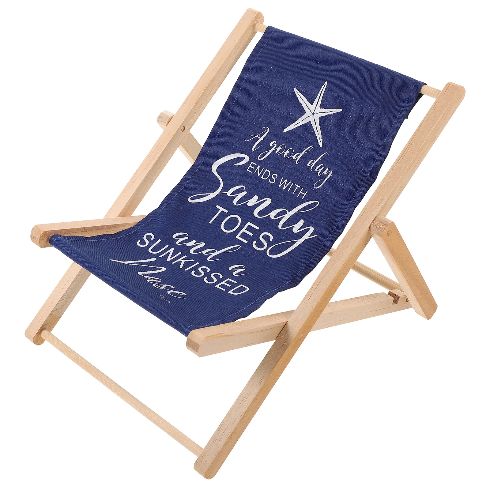 Elegant strandstoel decorstuk Premium hout en textiel bouwen multifunctionele decoratie voor woonkamer studeerkamer kantoortafel display