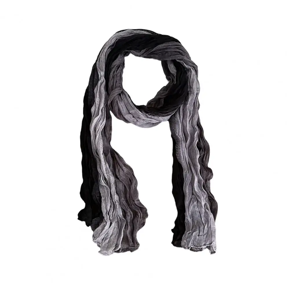 الرجال التدرج وشاح نغمتين مطوي وشاح أنيق نغمتين التدرج مطوي وشاح للنساء أنيق الرقبة للطقس للنساء