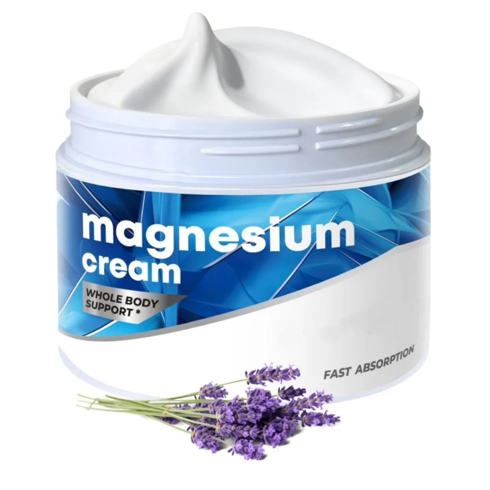 100g Magnesium Cream Nerve Muscle Cramps & Body Pain Support Lotion with Lavender for Deep Hydrating Feet Back Leg Circulation
