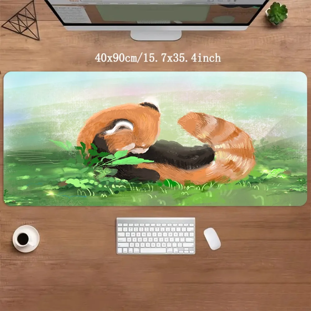 

Cute Red Panda Large Mouse Pad 90x40cm, Kawaii Animal Desk Mat, Anti-Slip Rubber Gaming Keyboard Pad for Office Home