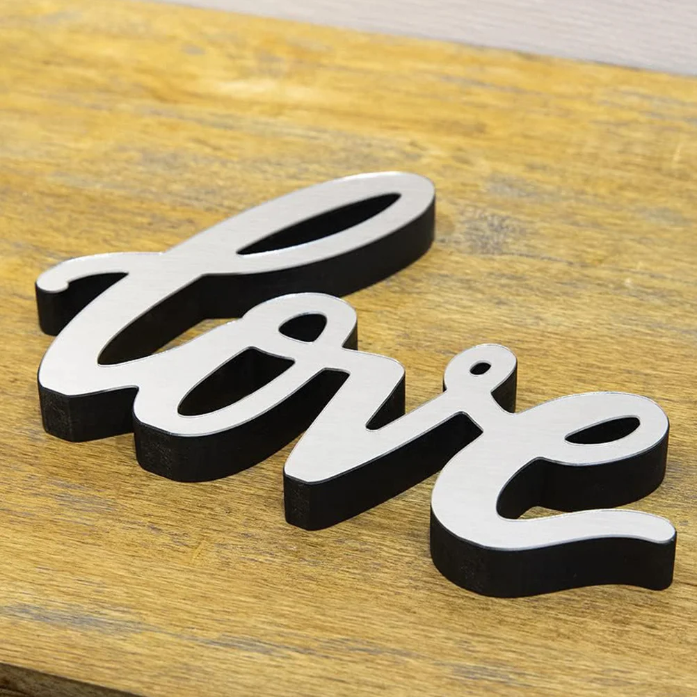 

Premium Acrylic Love Desk Ornament with Polished Mirror Finish Decorative Letter Sign for Shelf Display Love Decor