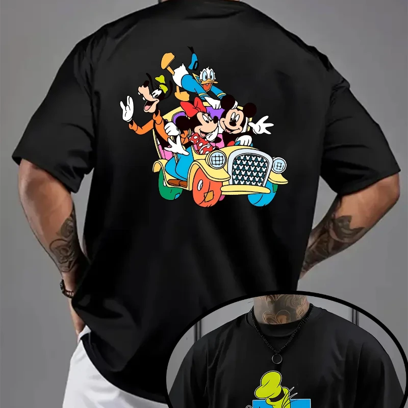 

Disney's New Summer Fashion Y2K Men's and Women's Oversized Couple Streetwear Featuring The Cartoon Animals That Love Skating