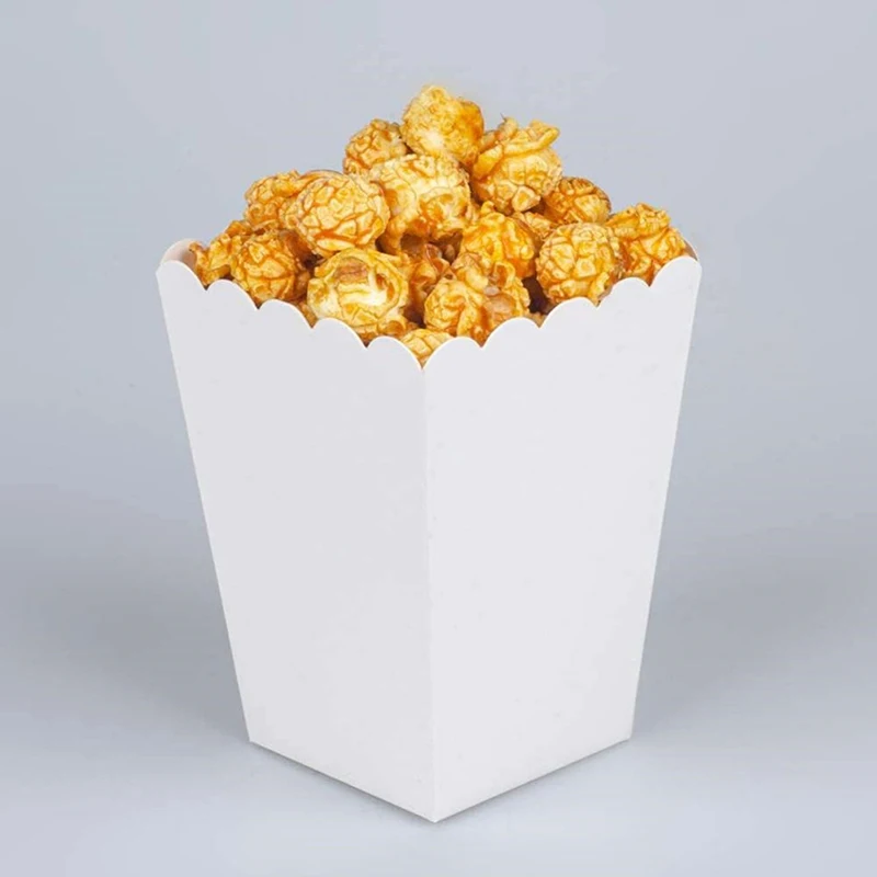 10 teile/satz Einweg Reine Mini Papier Popcorn Box Snack Candy Box Geschenk Für Hochzeit Geburtstag Party Behandeln Liefert – Detail 6