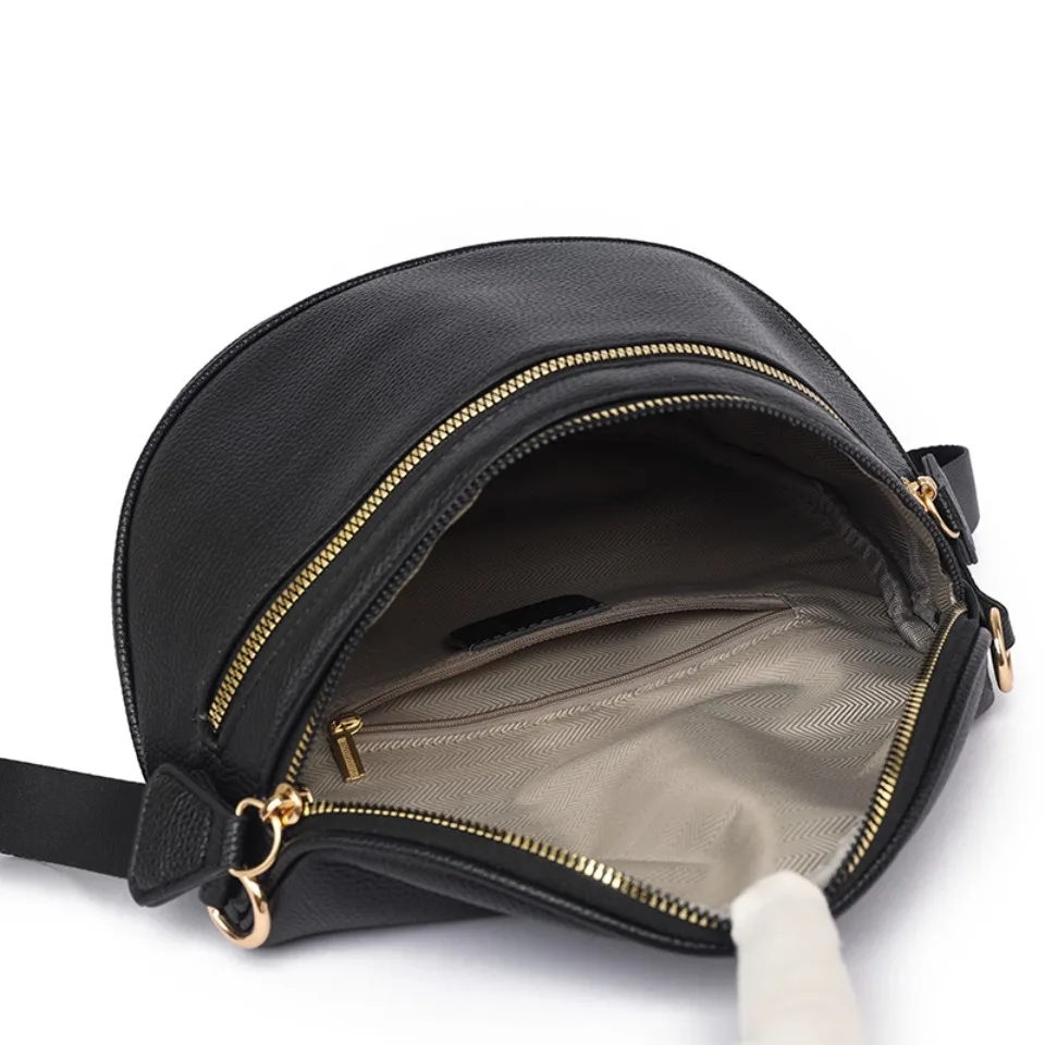 100% Top Layer Genuine Cowhide Leather Saddle Bag Luxury Handbags Women Bags Designer Crossbody Shoulder Bags for Women Commute