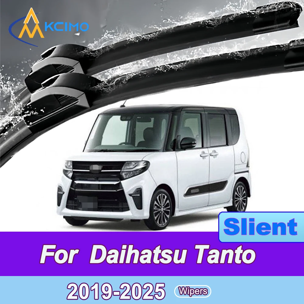 

2Pack Silent Beam Wiper Blades For Daihatsu Tanto LA650 2019-2025 Noiseless All-Weather Design Windshield Rain Brush Accessories