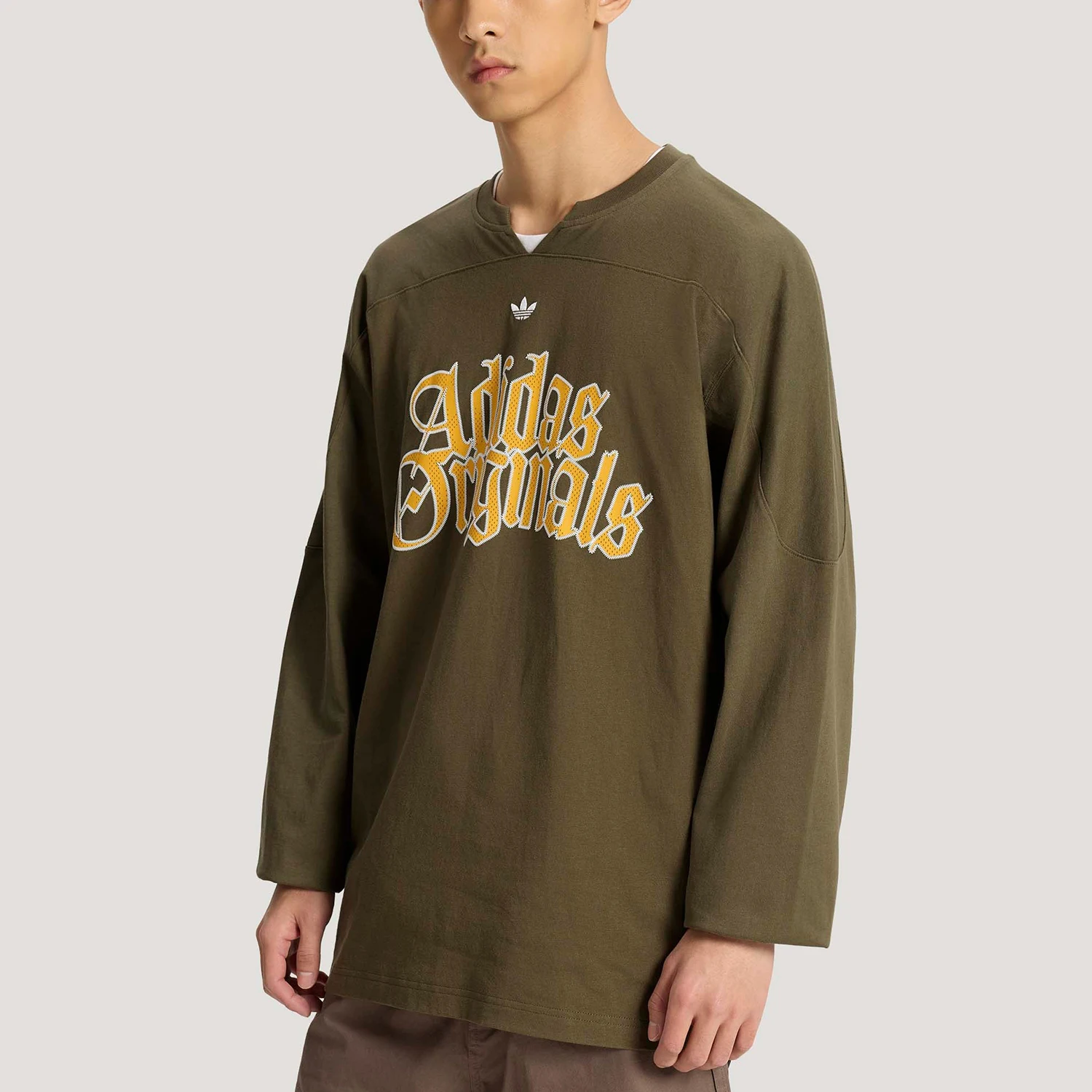 Adidas genuine clover men's loose knit letter printed T-shirt KT3038
