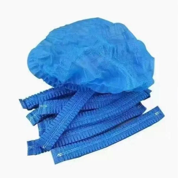 

Crimped Bouffant Scrub Cap Mushroom Strip PP Non Woven Pleated Disposable Mob Nurse Cap