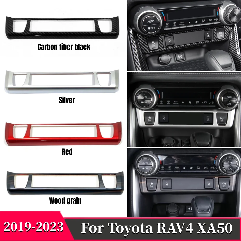 

For Toyota RAV4 2019 2020 2021 2022 2023 Car Central Control Cover Seat Heat Button Trim Frame RAV 4 XA50 Hybrid Accessories