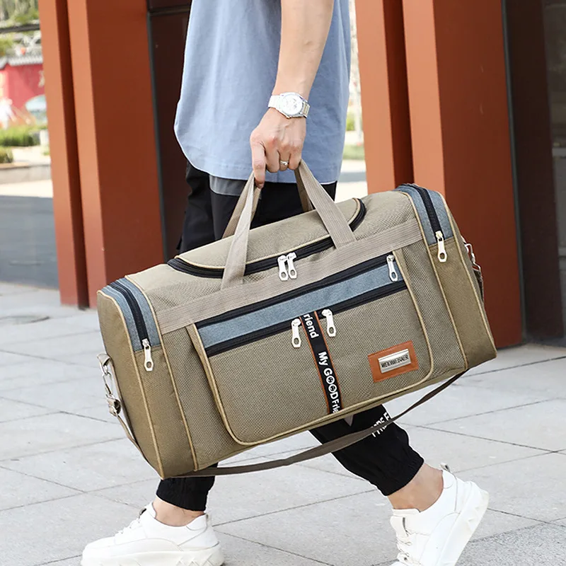 Canvas Mannen Reistas Grote Capaciteit Reizen Handtassen Draagbare Outdoor Carry Bagage Tassen Vrouwen Weekend Duffle Tassen