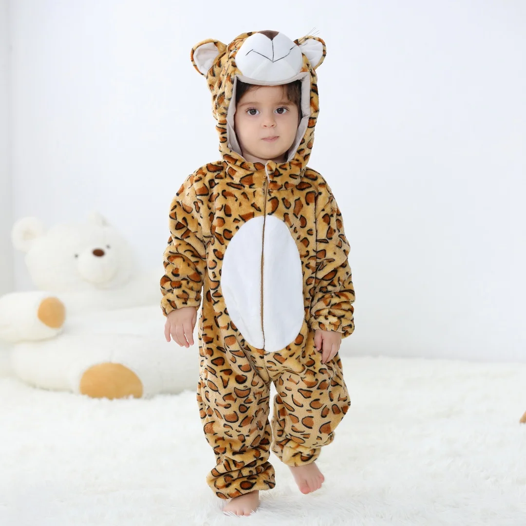 Inflant Newborn Rompers Kigurumi Pajamas Animal Onesies Kids Jumpsuit Boys Girls Overalls Baby Cow Unicorn Panda Cosplay Costume