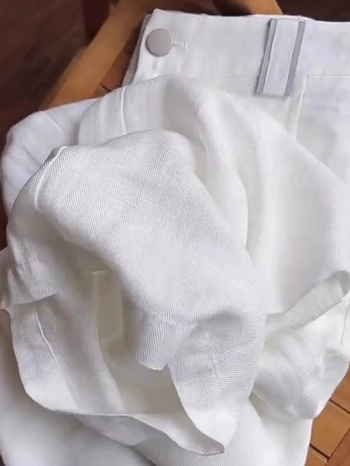 

Брюки женские летние повседневные с широкими штанинами, свободного кроя, с высокой талией, прямого силуэта, универсальные, белые, от японского бренда Outlet Brand