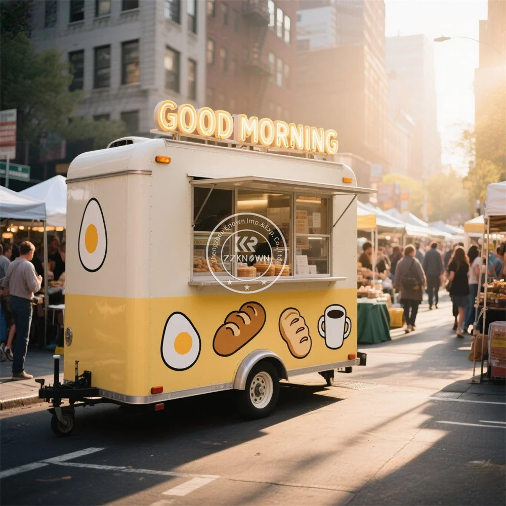 Concessione Rimorchio per catering Carrello per camion per alimenti Carrello per gelato mobile per snack da strada Rimorchio per fast food da strada per caffè in vendita