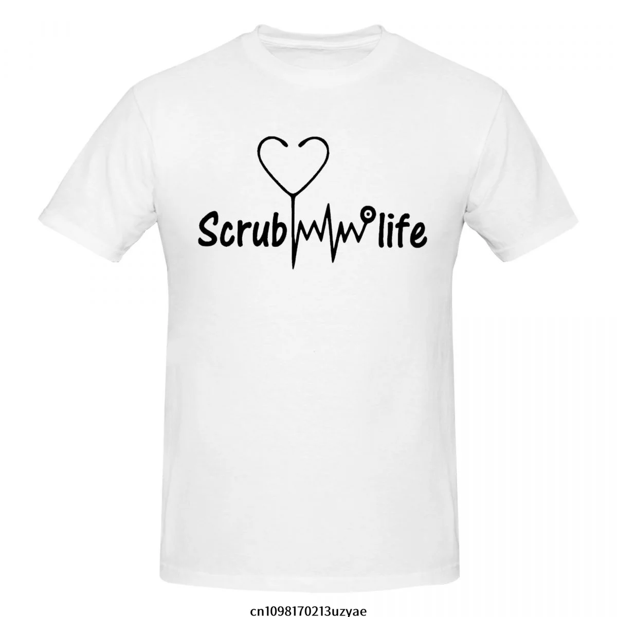 

Scrub Life Nurse T Shirt Men Fashion T-shirt Cotton Tshirt Tops Tees Short Sleeve