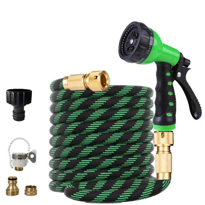 

New Garden Hose High Pressure Magic Rubber Bimetallic Joint Car Wash Water Pipe Water Gun Irrigation Supplies Cleaning Sprayer
