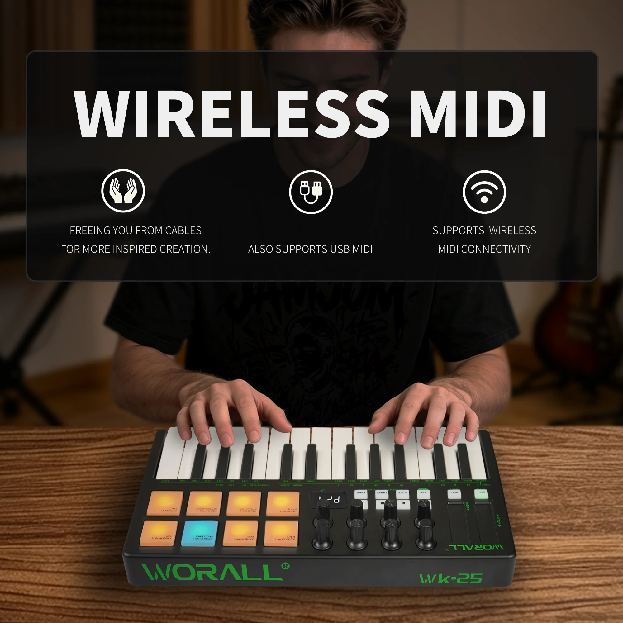 WORALL WK-25 Contrôleur MIDI s - Midi Controller Pad avis et prix