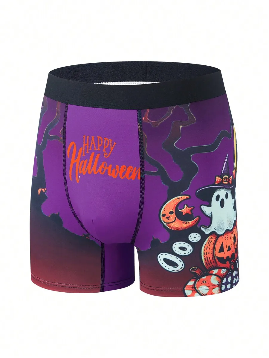 

Mens Halloween Cartoon Print Boxer Shorts