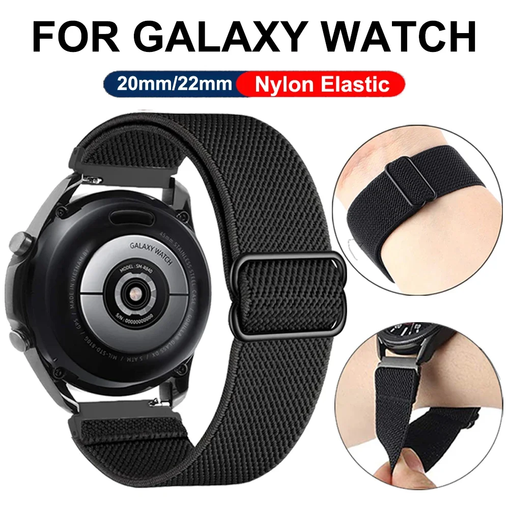 

20mm/22mm smart watch strap For Samsung Galaxy watch 3/Active 2/46mm/42mm/ Gear S3 Nylon bracelet Huawei GT/2/2E/Pro watch band