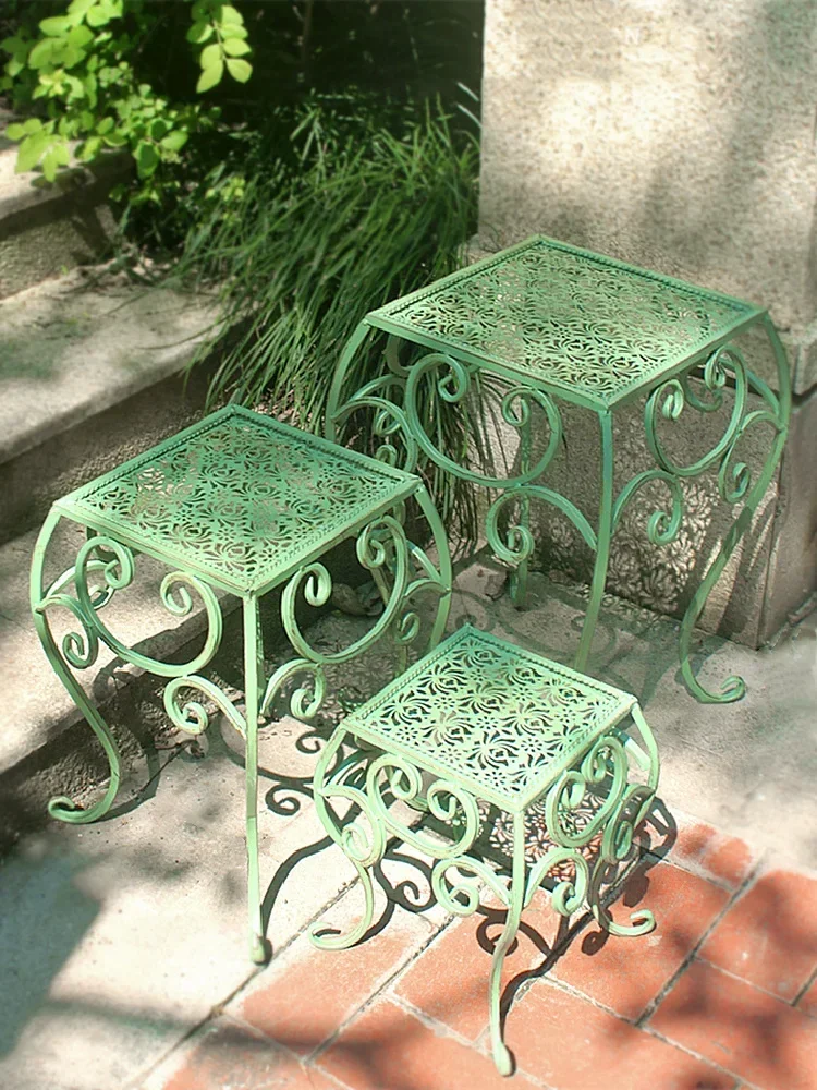 Hot SalesHot SalesFlower Rack, Outdoor Iron Balcony,floor To Ceiling Courtyard Garden,bonsai Rack,decoration,multi-layer Flower