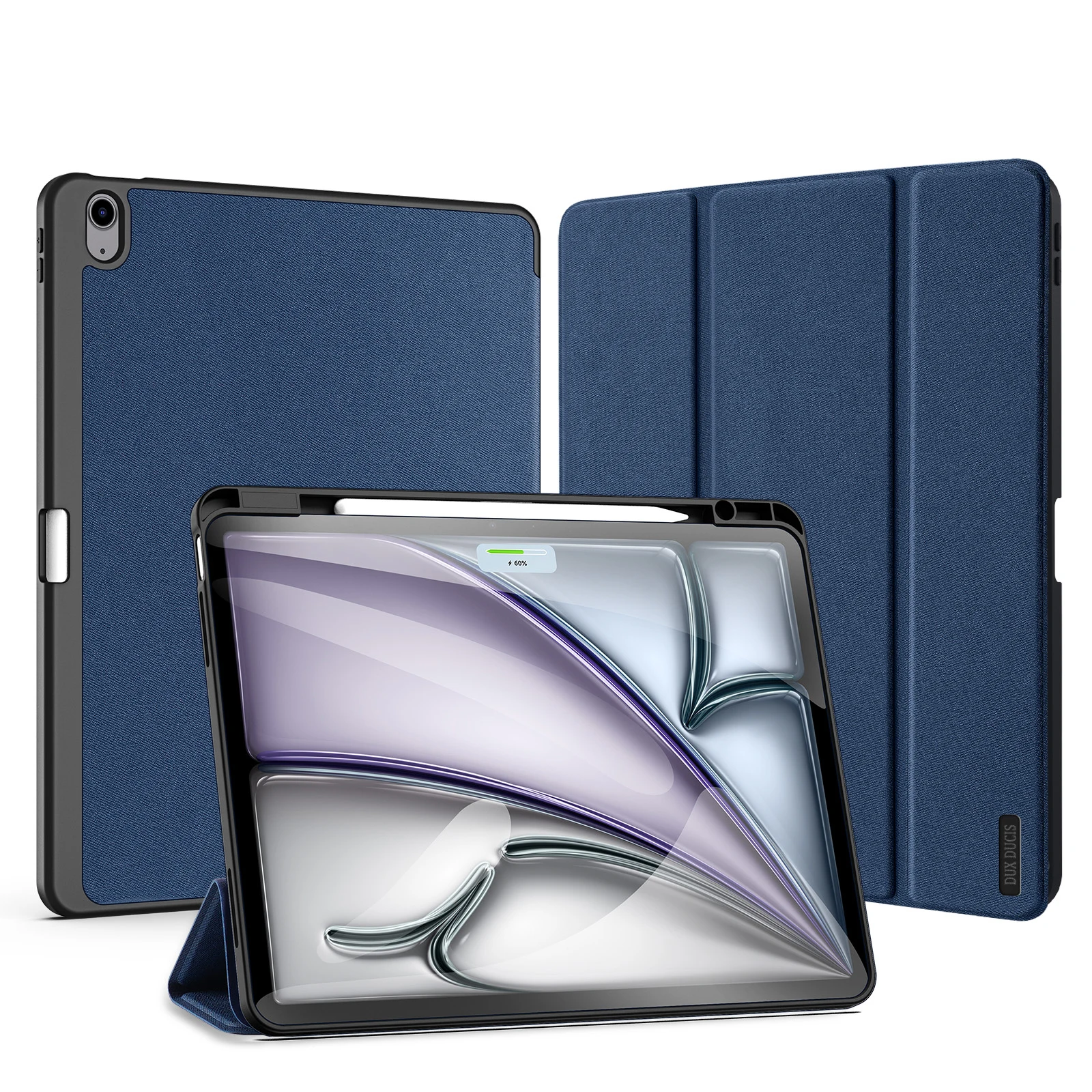 DUX DUCIS Trifold Stand Tablet Case voor iPad Pro 11 iPad Air 13 Mini 6/7 iPad 10/11 2025 met Stylus Penhouder & Auto Sleep Wake