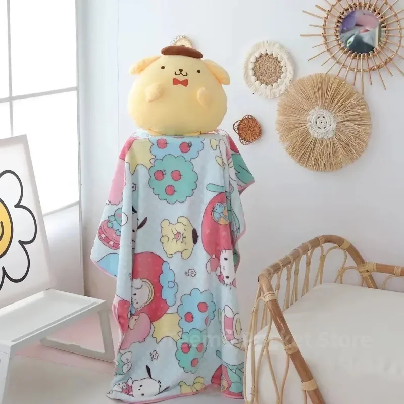 Sanrio Pom Purin Peluche ripiene Bambole Cuscino morbido Cuscino Cartoon Kawaii Pom Purin Peluche Bambola Giocattoli Decorazione della stanza Regalo per bambini