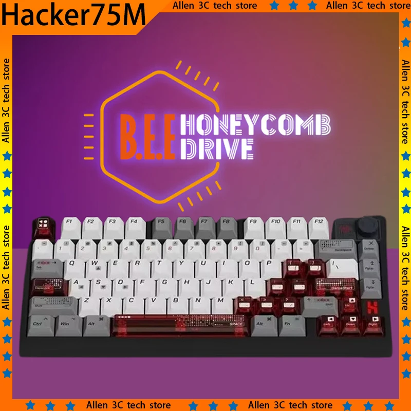 Original BEE WITH T&I Hacker75M Magnetic Switch Keyboard Wired Aluminum Alloy 0.01mmRT 8KHz Esports Gamer PC Gaming Keyboard