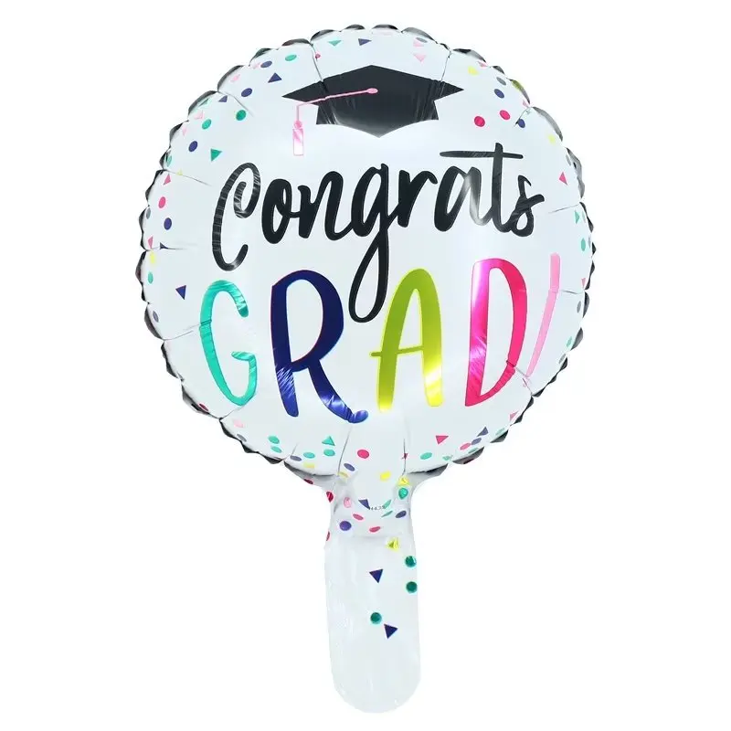 50/100pcs 10inch Congrats Grad Foil Balloons Back To School Graduation Supplies Birthday Party Decoration Congratulation Globos