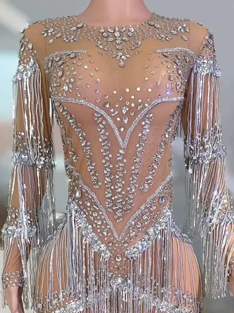 High Quality Hot Stamping Tassel Elastic Jumpsuit 2025 New Fashion Custom Women'S Clothing