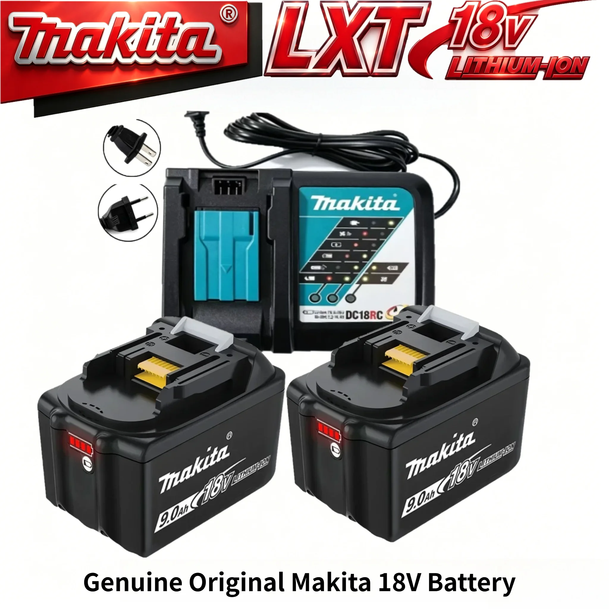 

Makita 2 Pack BL1860 18V 6.0Ah Replacement Battery with Smart Chip Overcharge Protection for Makita LXT 18V Li-ion Batteries