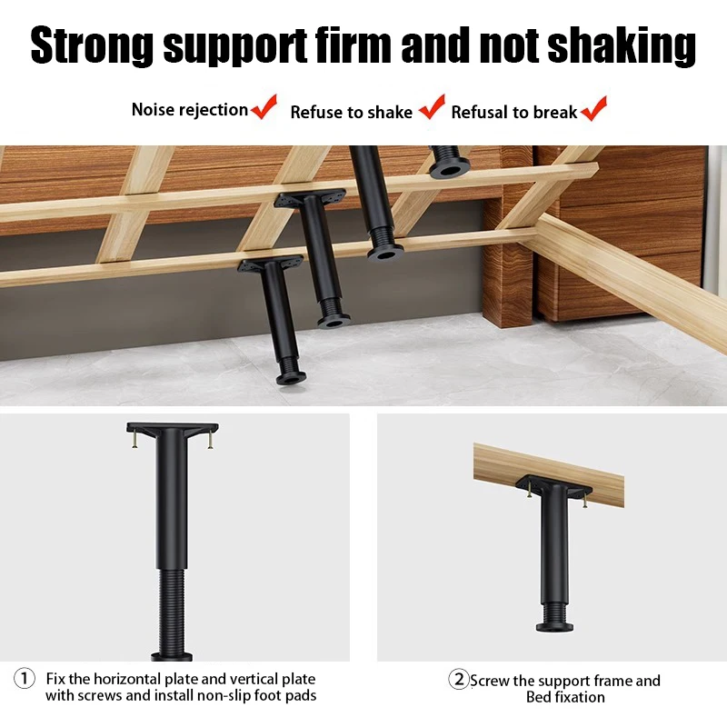 1 Pc Telescopic Adjustable Bed Beam Support Foot Reinforced Plastic Furniture Sofa Leg Bed Bottom Load Bearing Bracket