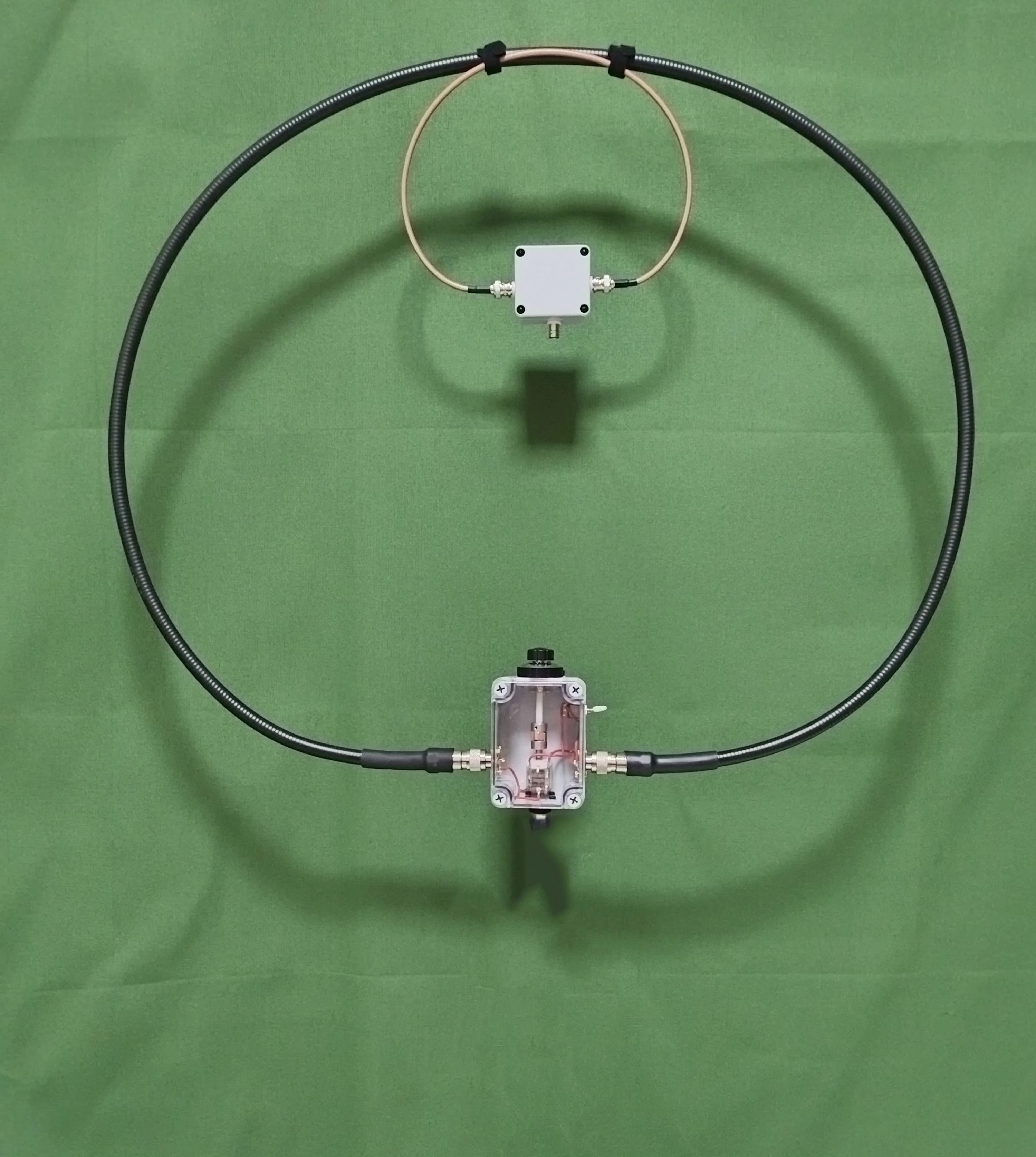 2025 nieuwe 20 W QRP kortegolf radio kleine lus antenne 3.5--22 MHZ transparant model