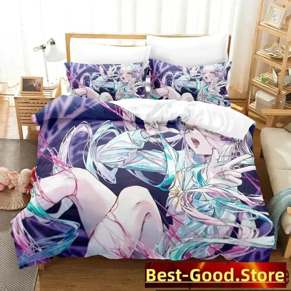 3D Print Needy Streamer Overload Anime Bedding Set Duvet Cover Sheet Printed Pillowcase Full Queen King Size Comforter Bedroom 4
