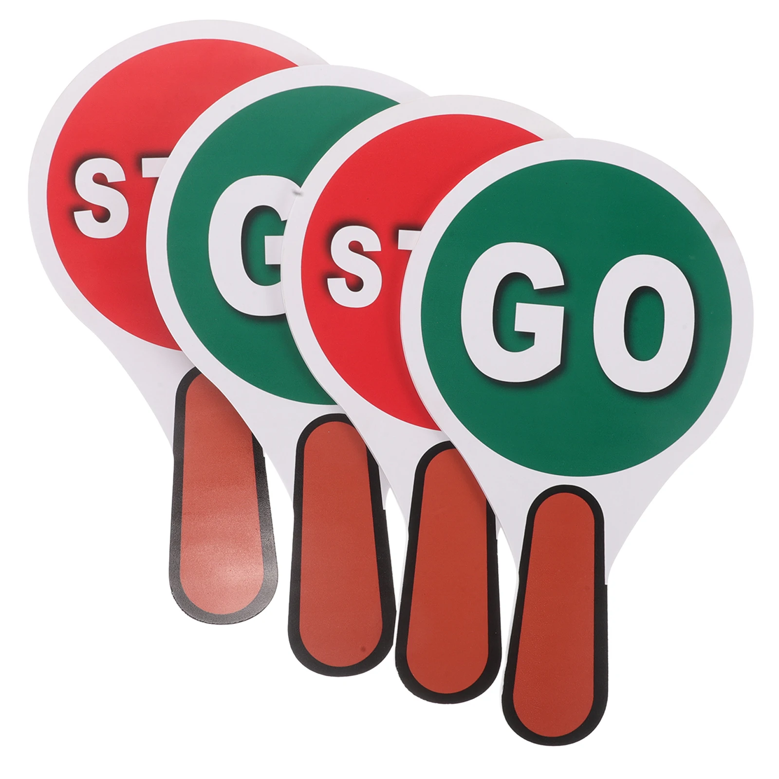 

2 set Stop PVC Handheld Double Sided Kids Traffic Light Game Paddle Teaching Tools Garage Signs Waterproof