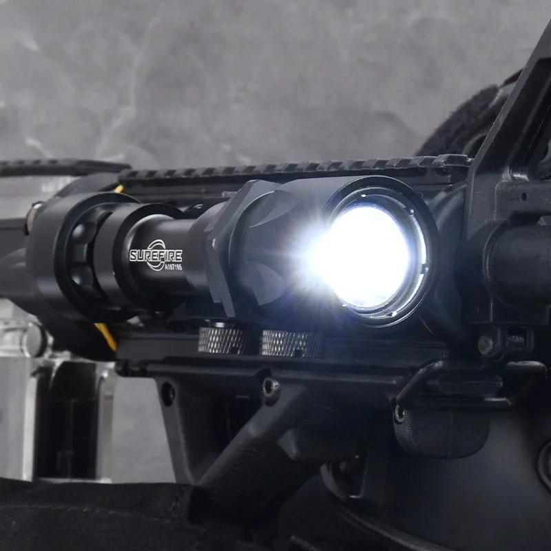 Tactical Metal Flashlight for Hunting Weapon, Powerful Strobe, SF, Quick Release Base, Rail, Airsoft, QD, M951, 20mm