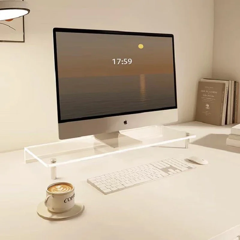 

Прозрачная акриловая подставка для монитора, увеличивающий настольный органайзер для хранения предметов, подвесной органайзер