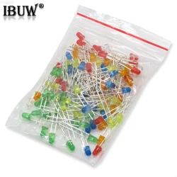 120PCS 3mm LED Light Assorted Kit DIY LEDs Set White Yellow Red Green Blue Orange each 20PCS