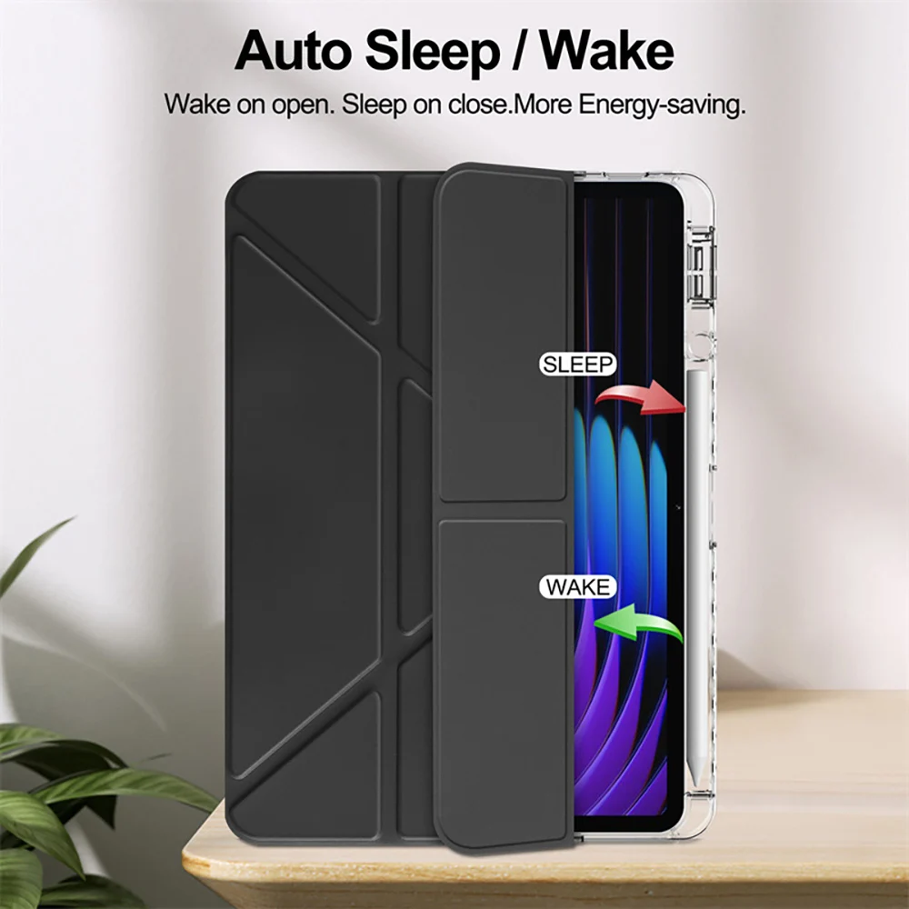 حافظة لهاتف سامسونج جالاكسي تاب S7 S9 S10 FE S8 Plus 12.4 11 بوصة S6 Lite لهاتف تاب A9 Plus 11 "A8 غطاء ذكي حامل القلم الرصاص Funda