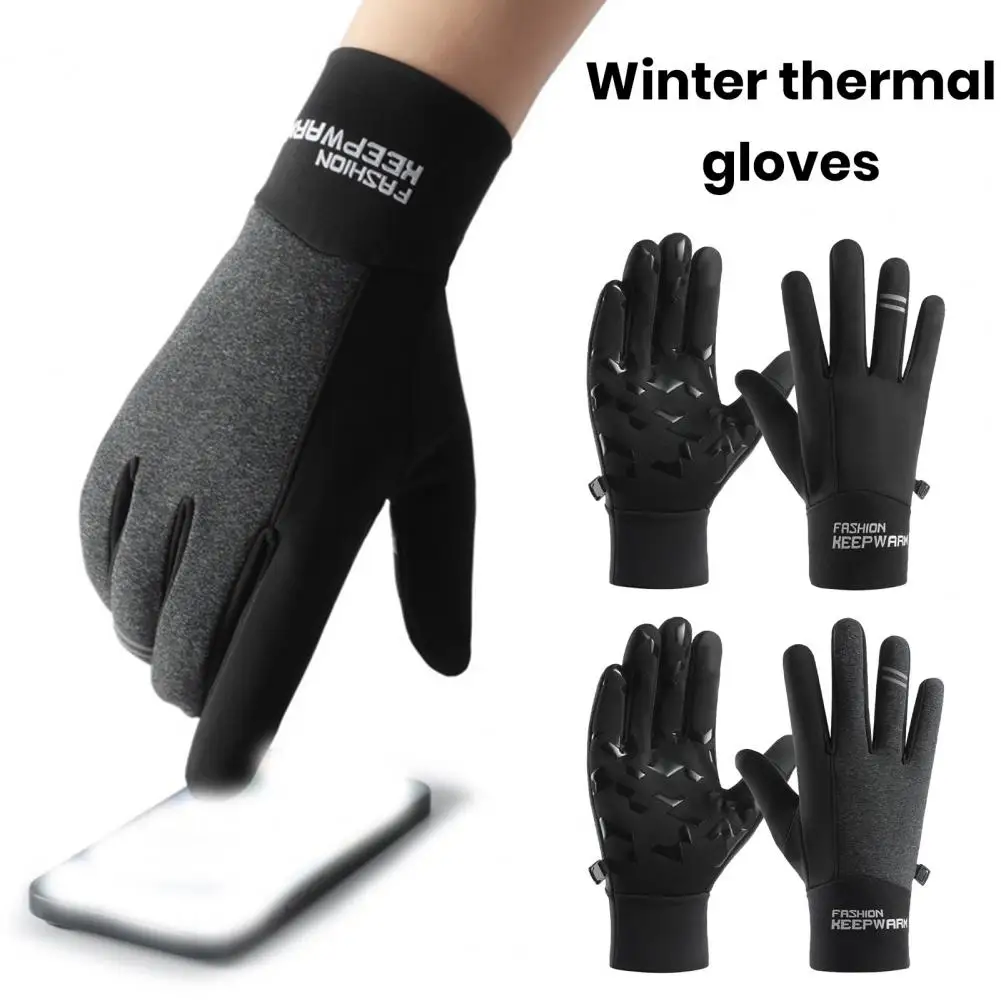 Warm Gloves Unisex Windproof Gloves Waterproof Anti-slip Ridding Gloves Warm Windproof Outdoor Climbing Camping Gloves