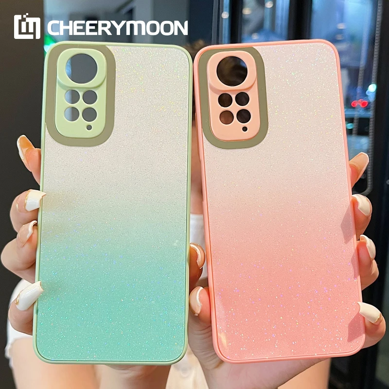 Hot 7Colors Shining Gradual Glitter Electroplating Cases For Xiaomi POCO C31 F3 M2 M3 M4 Pro X3 +Plus Protector Phone CASE Cover