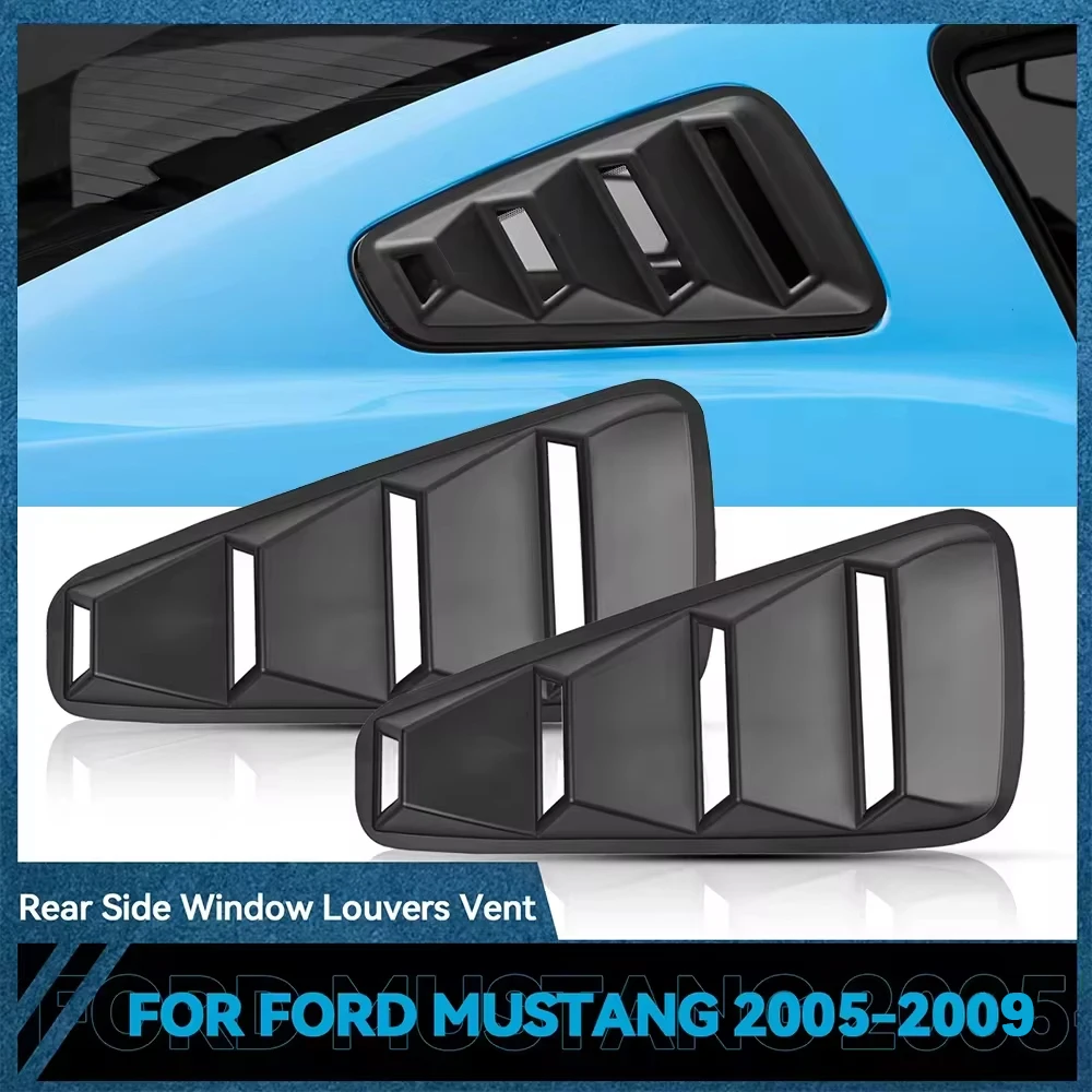 

Car 1/4 Quarter Side Window Louvers Scoop Cover Vent For Ford Mustang 2005 2006 2007-2009 Air Vent Sticker Side Fender Sticker