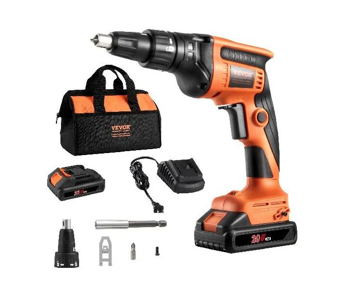 

% пистолет для гипсокартона для шуруповерта для гипсокартона макс. 20 В, бесщеточный аккумуляторный пистолет для гипсокартона, 4200 об/мин, комплект с 2 аккумуляторами, встроенная светодиодная подсветка