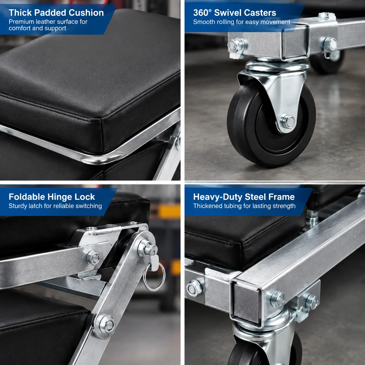 2-in-1 Foldable Z Car Creeper - Garage Creeper Roller recension och pris