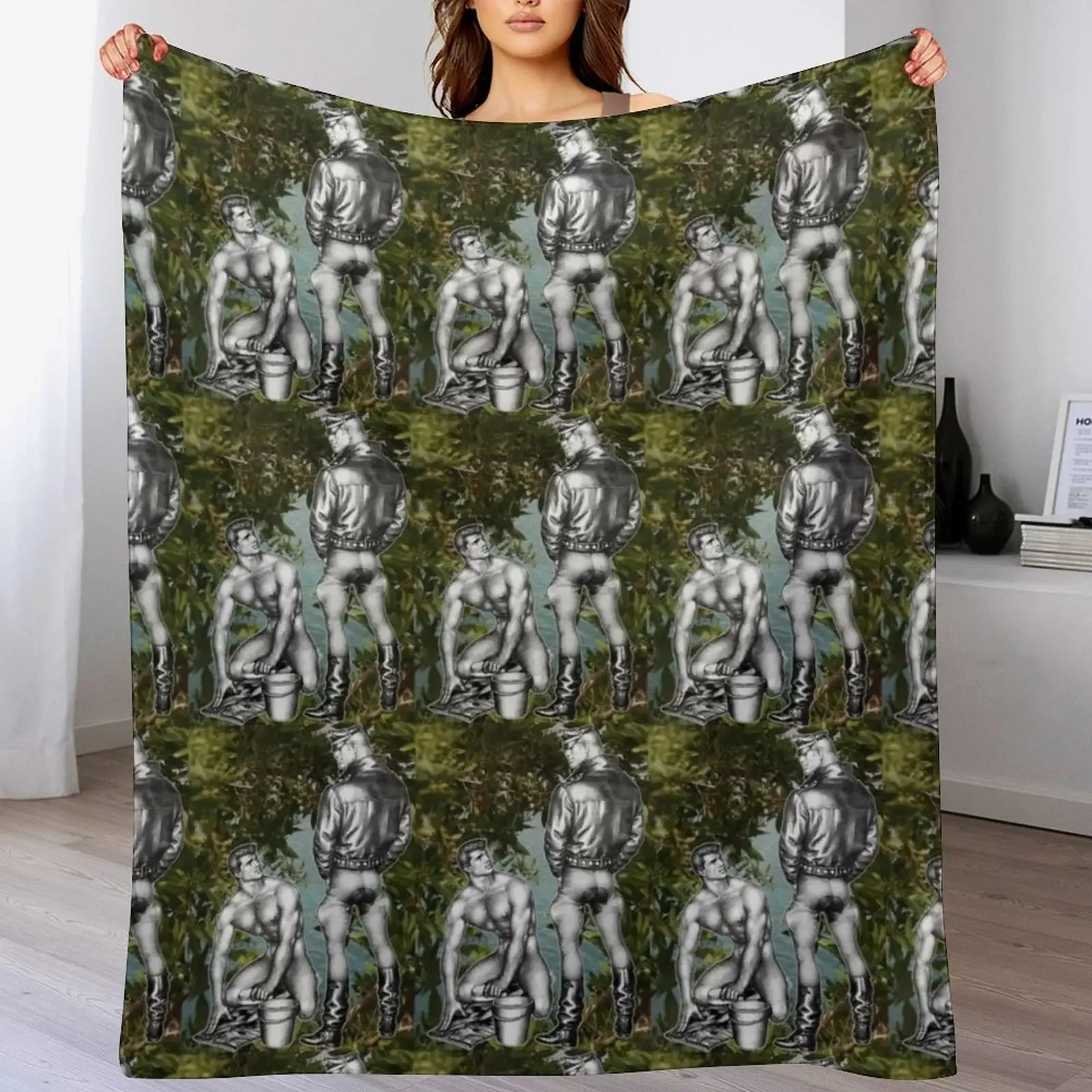 New Tom of Finland Riverside Physique Pictorial Throw Blanket manga Comforter Blankets