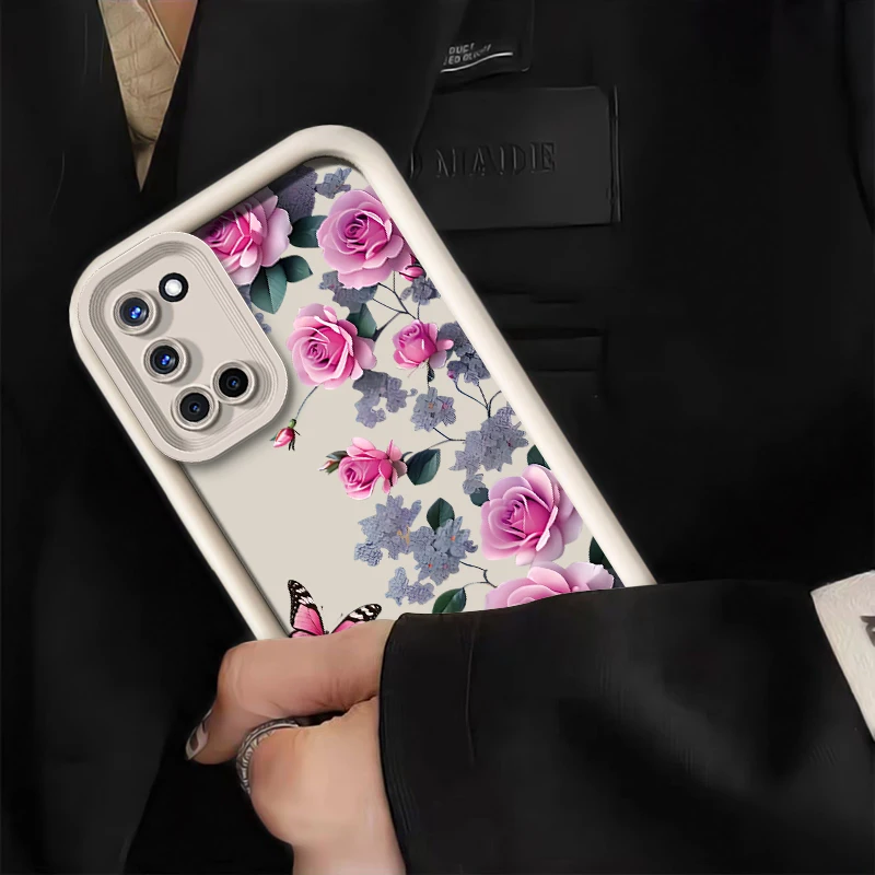 Telefon Fall Für OPPO Realme Narzo 50i 50A Prime 30 Pro 20 70X 60X 30A 20A N65 N63 N55 N53 Hinweis 50 60 Blume Schmetterling Soft Cover