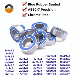 MR74RS 4x7x2.5mm Bearing 5Pcs ABEC-7 Miniature Ball Bearing MR63 MR84 MR85 MR105 MR115 MR126 MR128 MR148 -2RS Blue Rubber Sealed