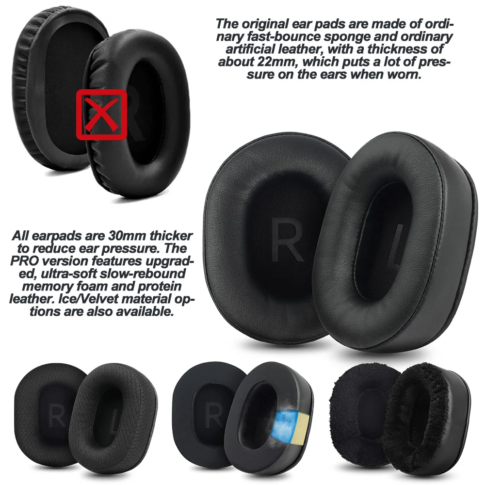 Earphone Pads Turtle Beach 500P 450 50X PX4 Recon Replacement Earpads Mesh Cloth Memory Covers Sponge Soft Protein Accessories